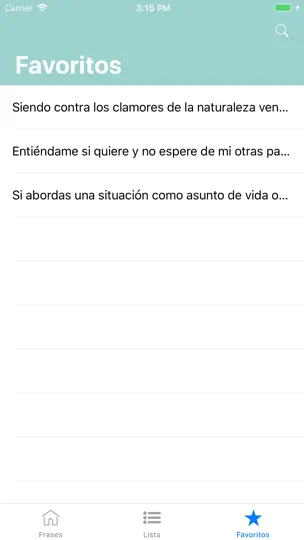 Captura de pantalla de Frases en iPhone 5