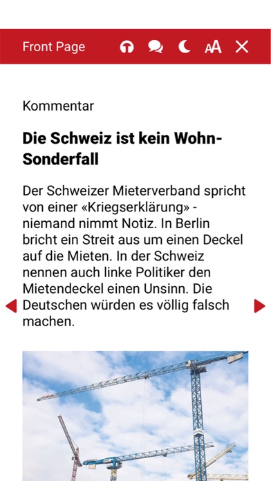 Zofinger Tagblatt - E-Paper Screenshot