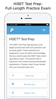 hiset® test prep iphone screenshot 1