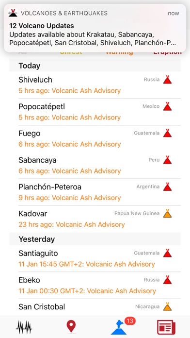Volcanoes & Earthquakes Screenshot