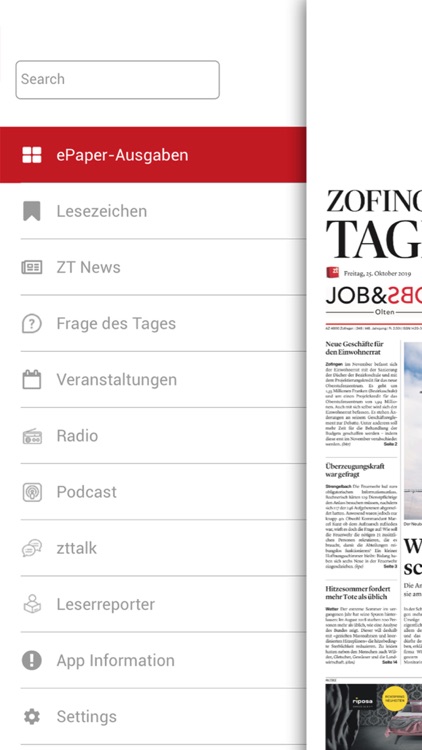 Zofinger Tagblatt - E-Paper screenshot-4