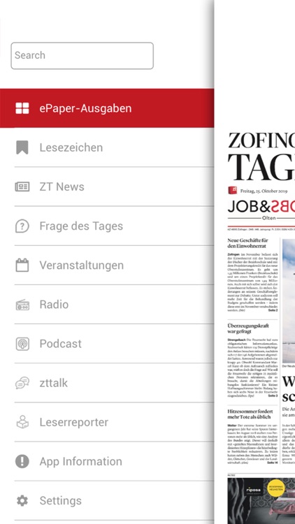 Zofinger Tagblatt - E-Paper screenshot-4