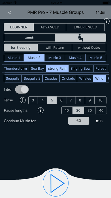 Progressive Muscle Relaxation. Screenshot