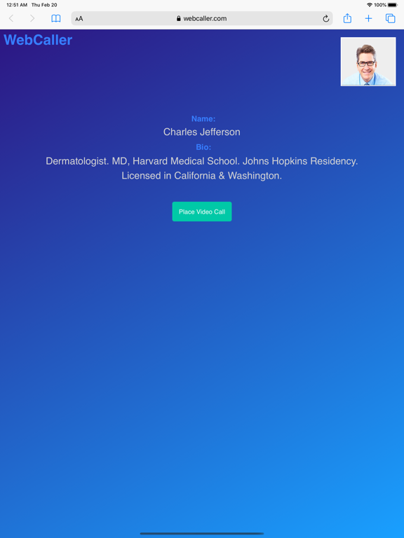WebCaller iPad screenshot 2 - Social Networking app