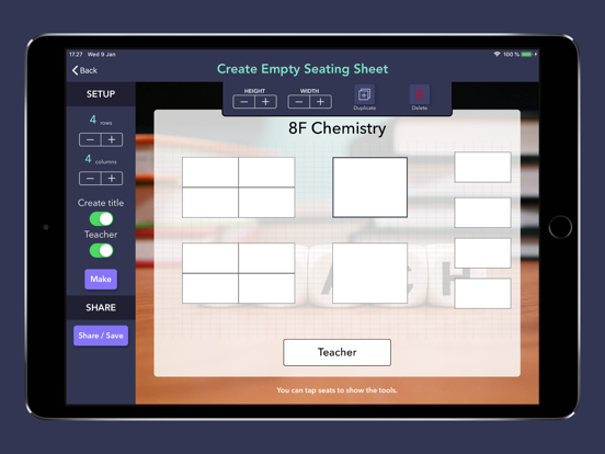 Seating Chart Planner iPad screenshot 7 - Education app