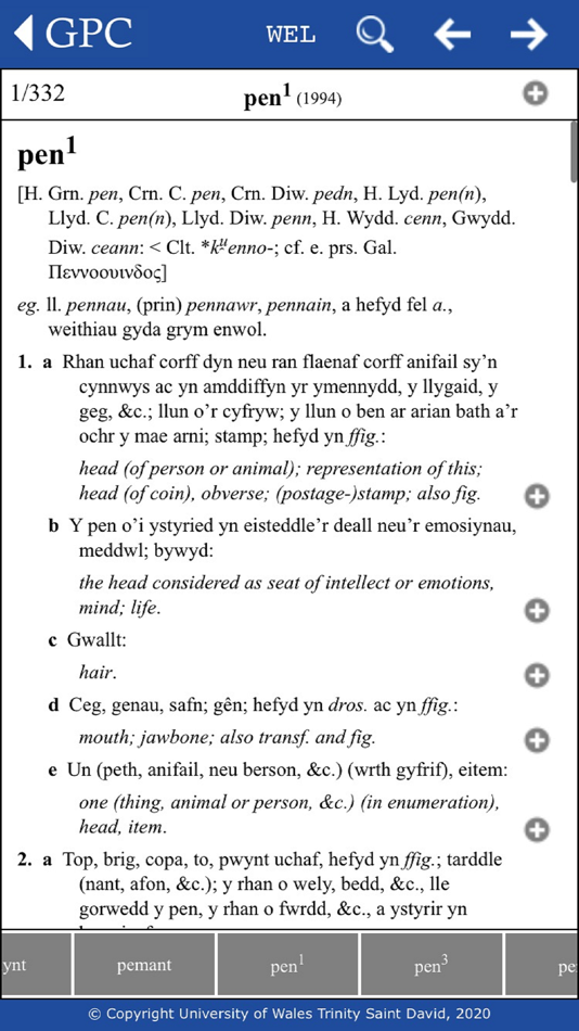 #4. GPC Geiriadur Welsh Dictionary (iOS) 由: University of Wales Trinity Saint David