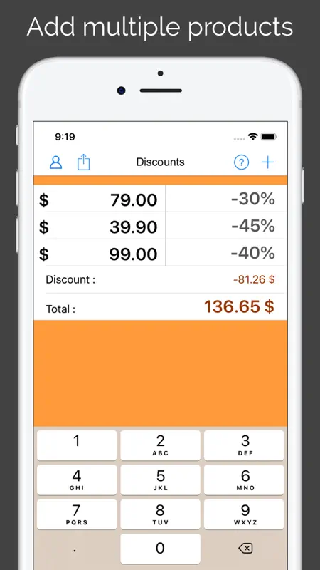 Discounts & Sales calculator screenshot 2 of 3