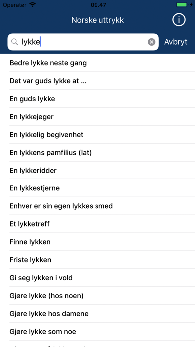 Norske uttrykk Screenshot