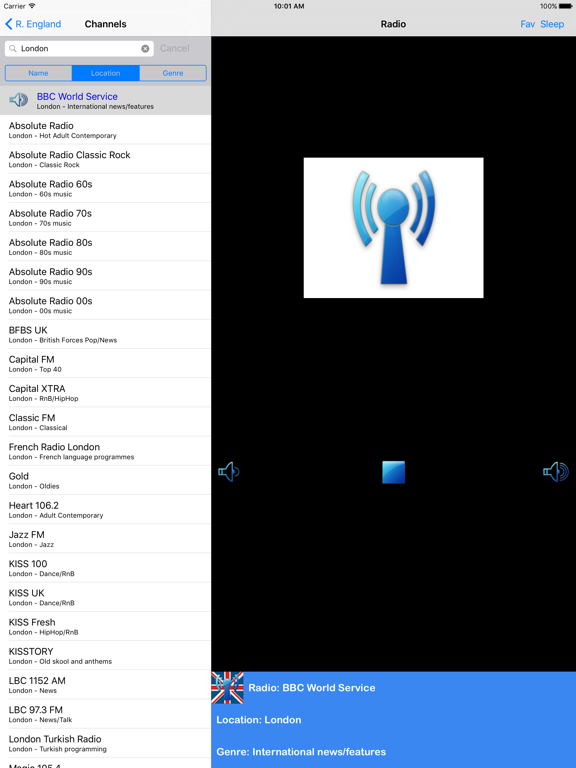 Radio England iPad screenshot 4 - Music app