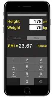 bmi calculator‰ iphone screenshot 2