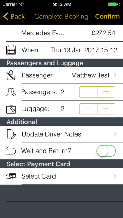 London Luxury Chauffeuring Screenshot