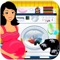 Beautiful mommies have newborn baby birth and need baby care clothes washing laundry