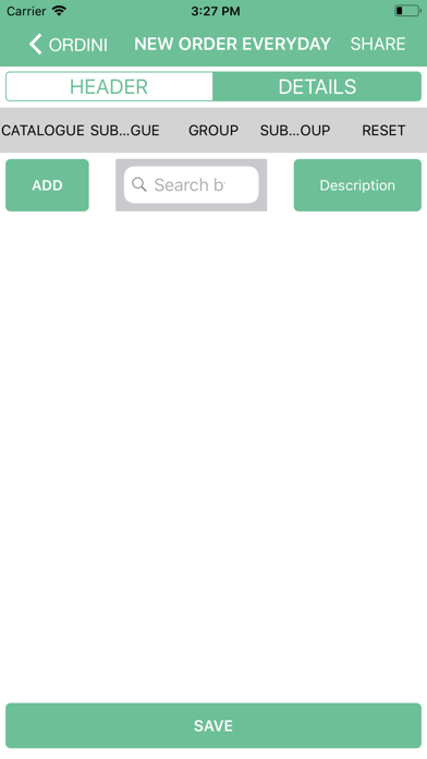Ordini Articoli Screenshot