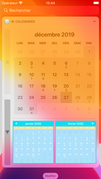 Widget Calendrier Widget Calendrier