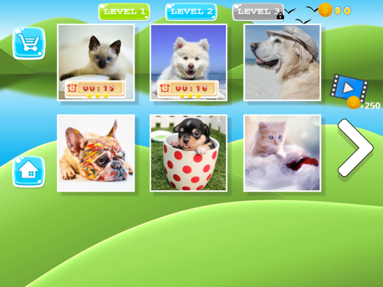 Puzzle Pets Dogs Cats Game iPad screenshot