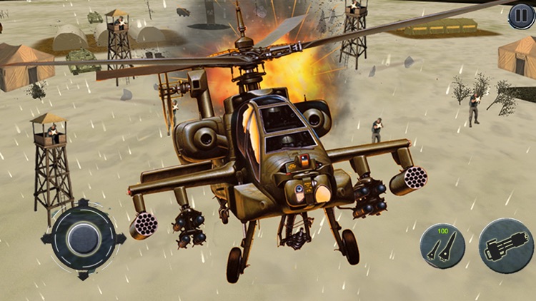 Gunship Helicopter Air Strike