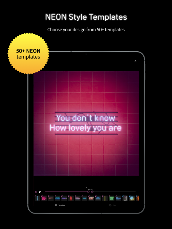 Screenshot #5 pour NEON GIF+TEXT Video Effects