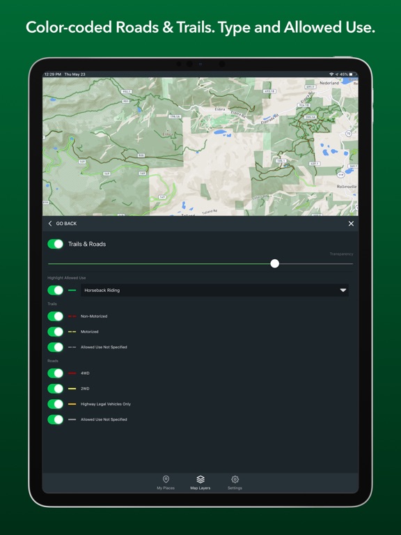 Outly iPad screenshot 2 - Navigation app