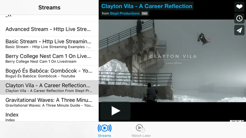 Stream Player for iPhone screenshot 1 of 3