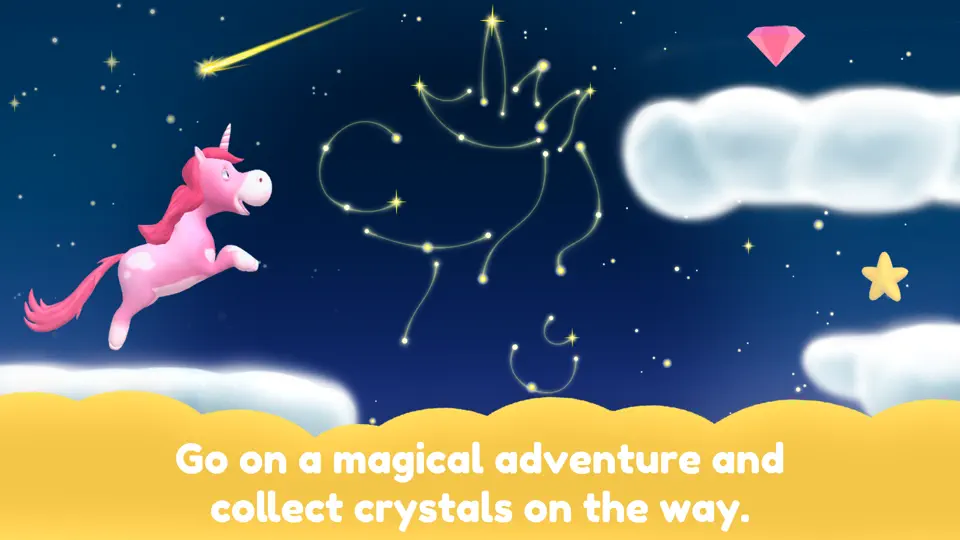 Unicorn Glitterluck Jump'n'Run iPhone Screenshot 2