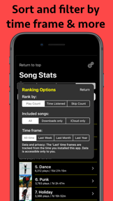 Song Stats for Apple Music screenshot