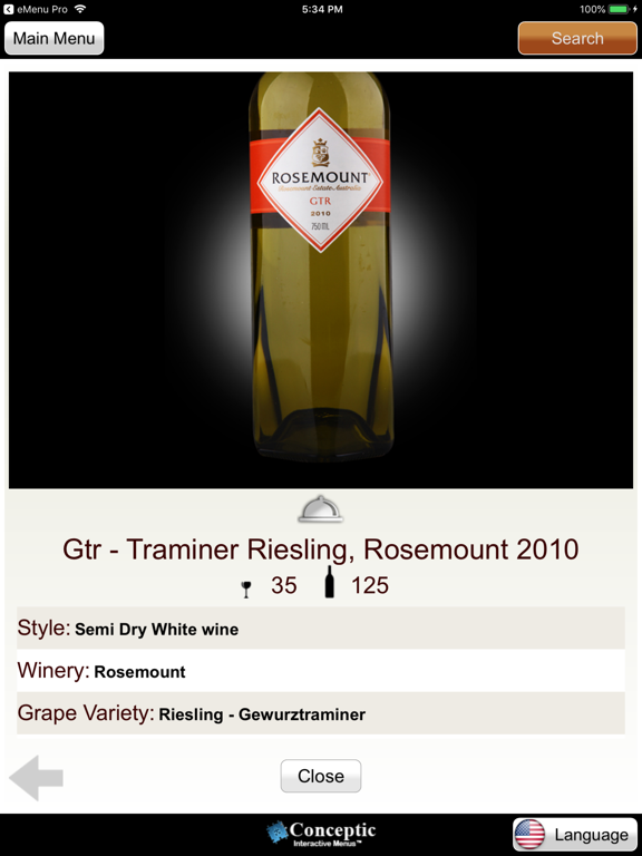 Screenshot #6 pour eMenu wine list