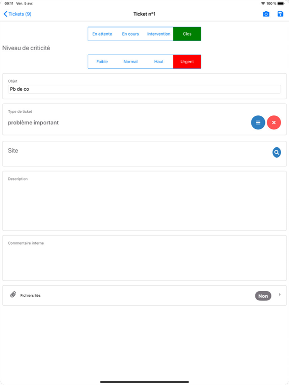 Logisav iPad screenshot