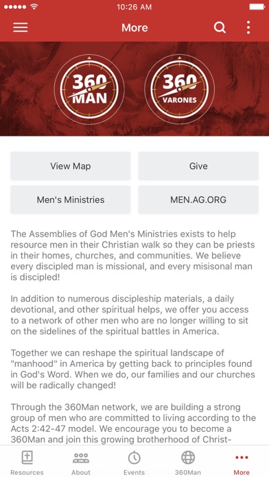 Mens Ministries Screenshot
