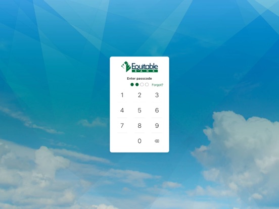 Equitable E-Banking iPad screenshot 3 - Finance app
