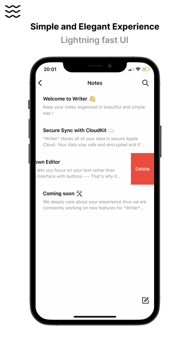 Writer - Notes, Lists, Editor Screenshot