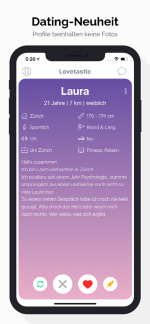 ‎Lovetastic - Dating ohne Foto Screenshot