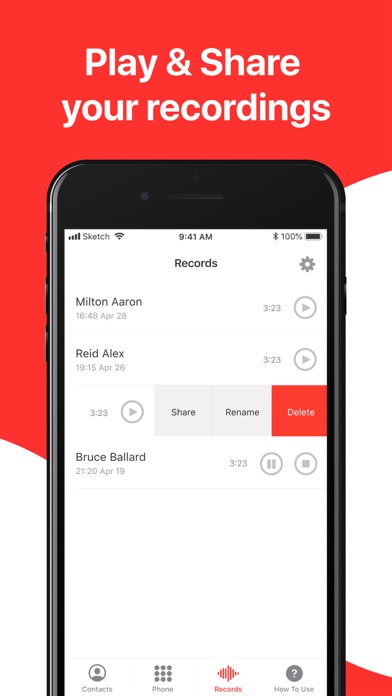 RECtime Call Recorder App screenshot 4