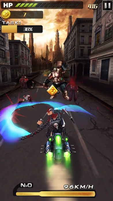 Screenshot #2 pour Death Moto 2 - zombile killer