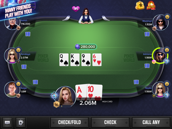 Poker World Mega Billions iPad app afbeelding 2