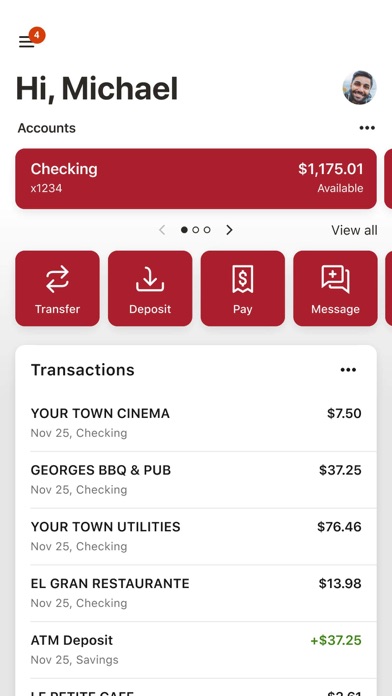 Grand Savings Bank Screenshot