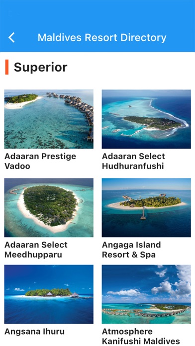 Maldives Resort Directory Screenshot