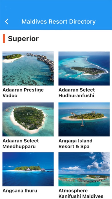 Maldives Resort Directory Screenshot