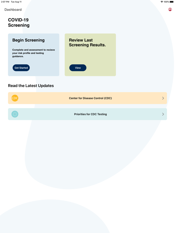 CheckCOVID iPad screenshot 3 - Health & Fitness app