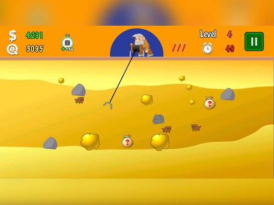 Gold Miner Classic Senspark iPad app afbeelding 2