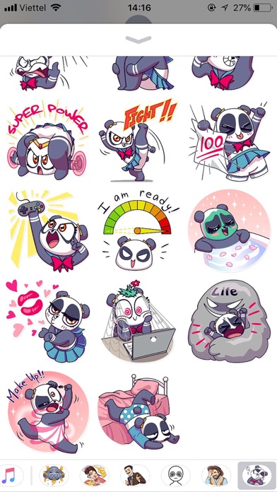 How to cancel & delete Cute Panda Pun Funny Stickers from iphone & ipad 3