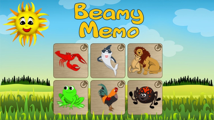 Beamy memo animals kid game