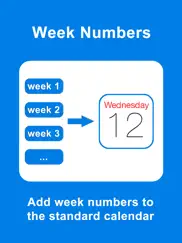 week numbers - calendar weeks iPad Captures Décran 1
