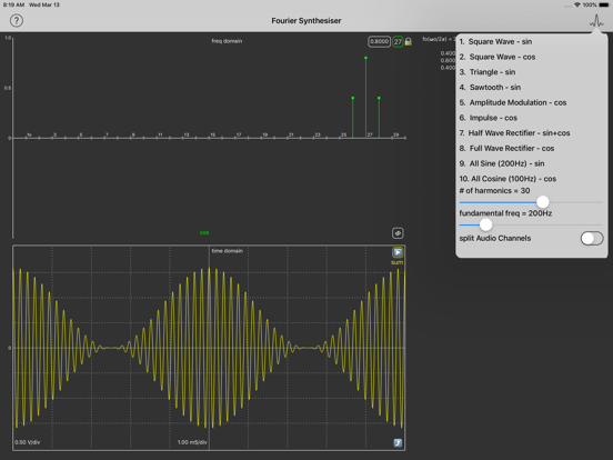 Screenshot #6 pour Fourier Synthesiser