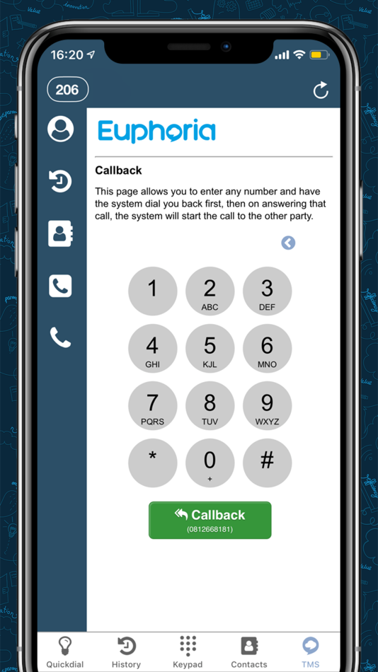 #5. Euphoria™ Softphone & TMS (iOS) 由: Euphoria Telecom (Pty) Ltd