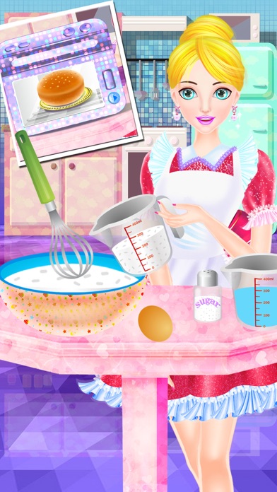 Cooking Hamburger Girl Makeup Screenshot