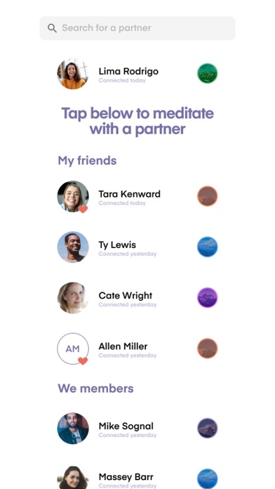 We - partnered meditation Screenshot