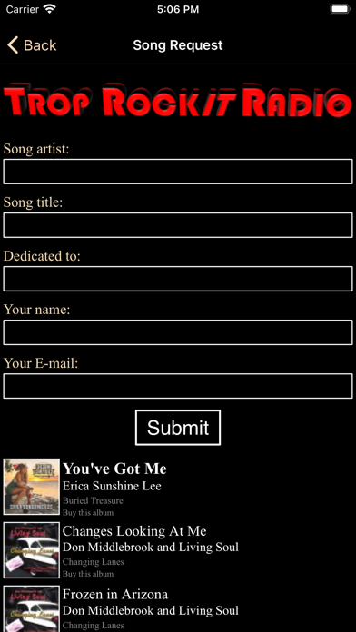 Trop Rockit Radio Screenshot