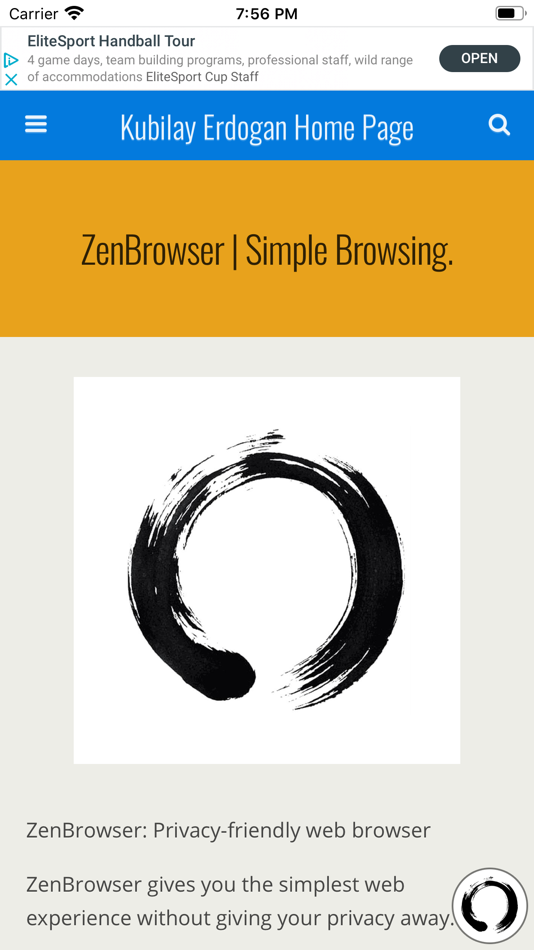 #2. ZenBrowser | Simple browsing. (iOS) Bởi: Kubilay Erdogan