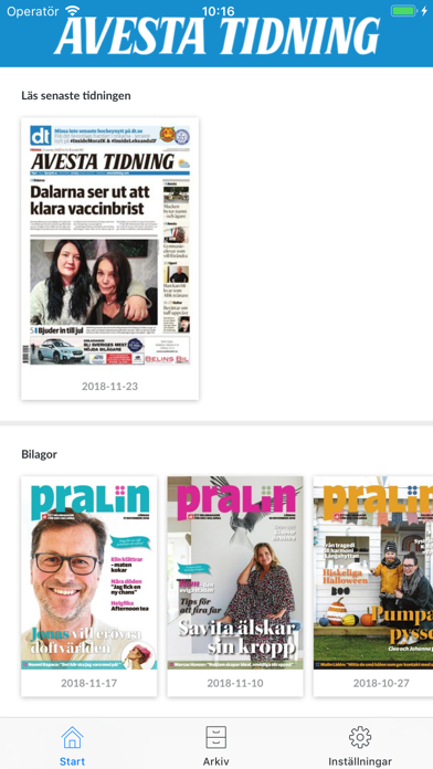 Avesta Tidning e-tidning Screenshot