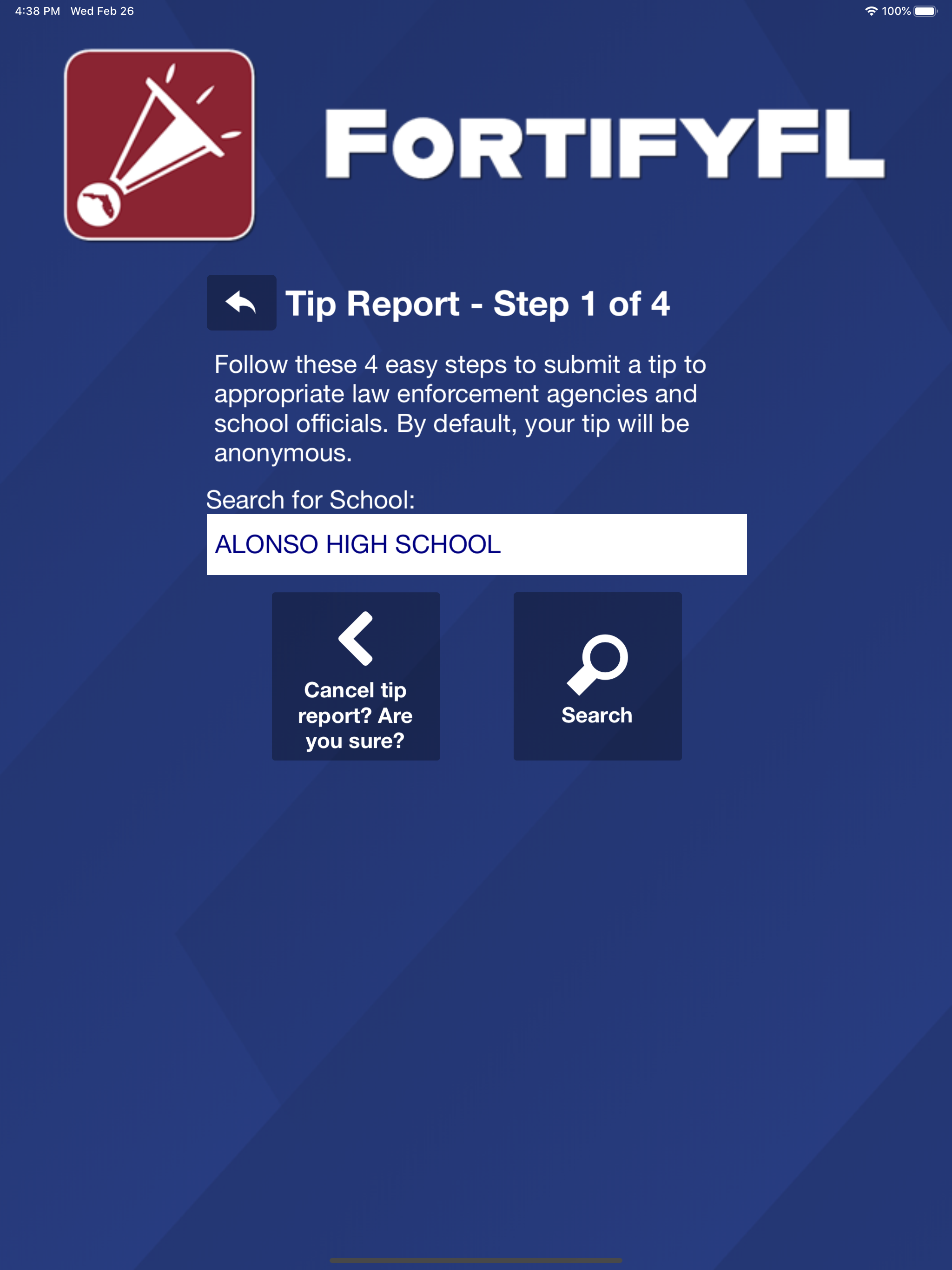 FortifyFL - Tip Reporting